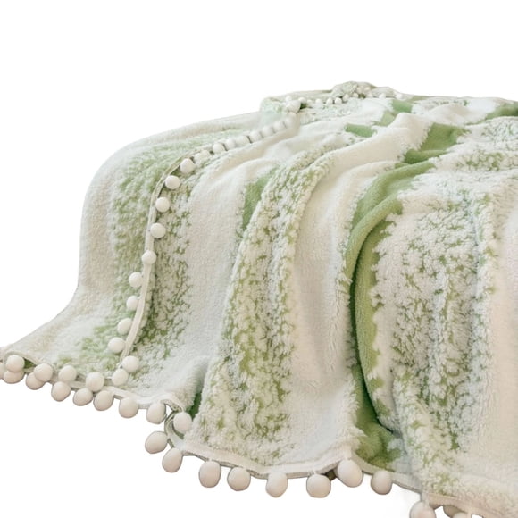 Tranfacy Home Decor,Throw Blanket,Cationic Double-Colored Jacquardweave Blanket - Cloud Patterned Fleece Sofa and Office and Nap Blanket