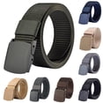 thumbnail image 1 of AMERTEER Men Belt Nylon Belt Webbing Canvas Outdoor Web Belt with Plastic Buckle, 1 of 7