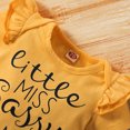 thumbnail image 2 of Gupgi 3Pcs Girl Clothes Set, Short Sleeve Romper + Long/Short Pants + Headband, 2 of 9