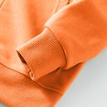 thumbnail image 4 of Milgrthf Unisexe Garçons Filles Chandails d'Automne Sport Décontracté Manches Longues Fermeture Éclair Complète Mignon Col Ras du Cou Basique Couleur Unie Chandails à Capuchon Chandail avec Poche Orange 9-10 Ans, 4 of 5
