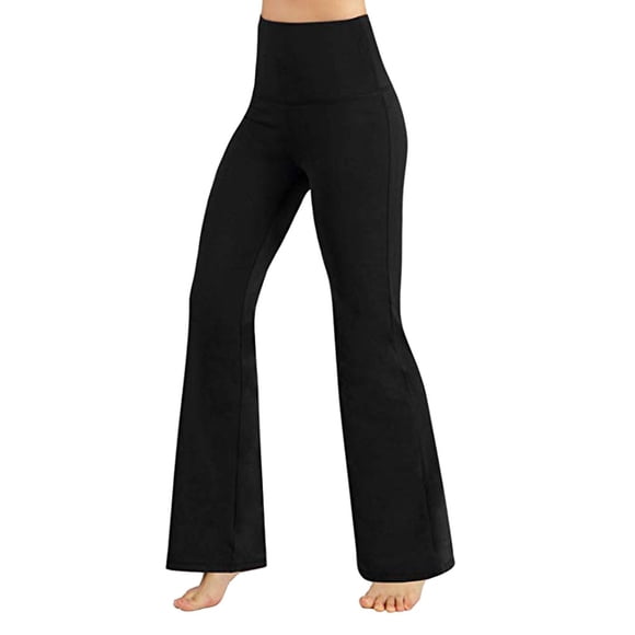 Ediodpoh Women's Yoga Pants High Waisted Tummy Control Workout Leggings Yoga Pants For Women Black XS