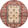 thumbnail image 1 of Ahgly Company Indoor Round Abstract Fire Brick Red Oriental Area Rugs, 8' Round, 1 of 6