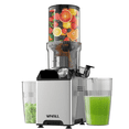 thumbnail image 1 of WHALL Cold Press Juicer Machine, Slow Masticating Machines with 4.35" Extra Large Feed Chute, Reverse Function, Soft & Hard Models, Stainless steel,180W, 1 of 6