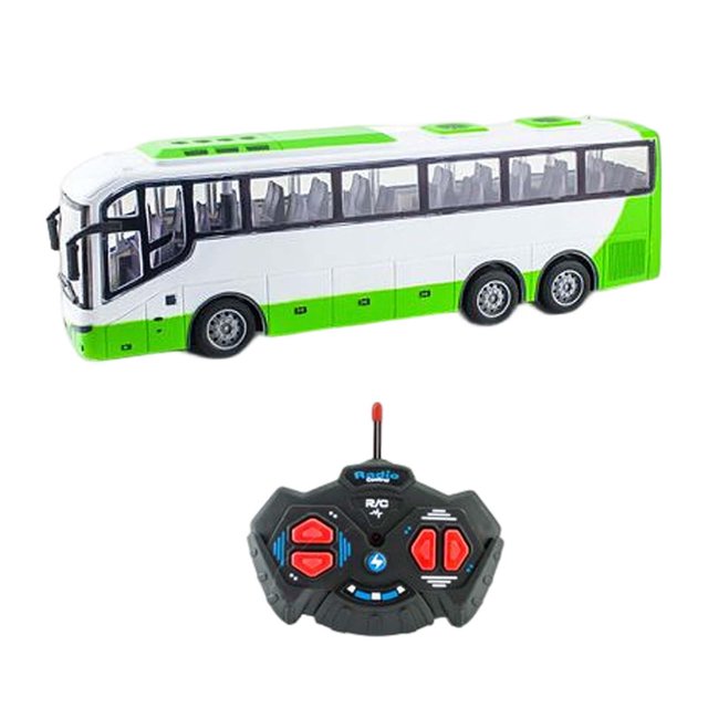 Véhicules Voitures Télécommandées 1/30 Machine Télécommandée Jouets RC Autobus Scolaire pour Vert