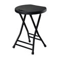 thumbnail image 1 of Folding Stool High Stool Camp Stool Furniture Round Stool Camping Chair Foldable black, 1 of 9