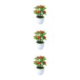 thumbnail image 1 of Ruiboury Add Touch Of Green To Living Space Artificial Plant Collection Home Decor Plastic Artificial Potted Plants False Plant orange 3Set, 1 of 6