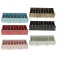 thumbnail image 4 of veasfak 9 Dividers Name Card Wooden Case Office Desktop Storage Organizer Box Black, 4 of 5