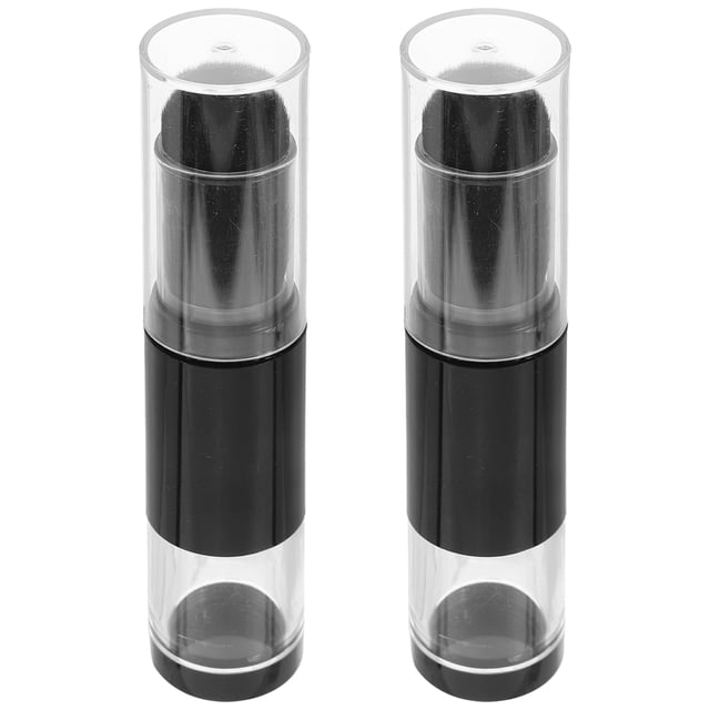 2 Pcs Pinceaux de Maquillage Pinceaux de Voyage Maquillage Fibre Noire Design Compact