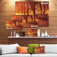 thumbnail image 3 of Snow Covered Benches in Evening - Landscape Canvas Art Print, 3 of 4