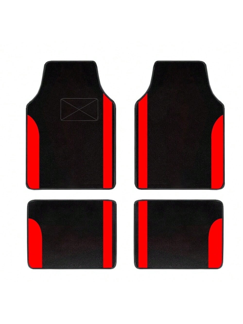 Tuqiang Car floor mats for Mercedes-Benz for EQE350 Plush-tread floor mats Suede Black and Red