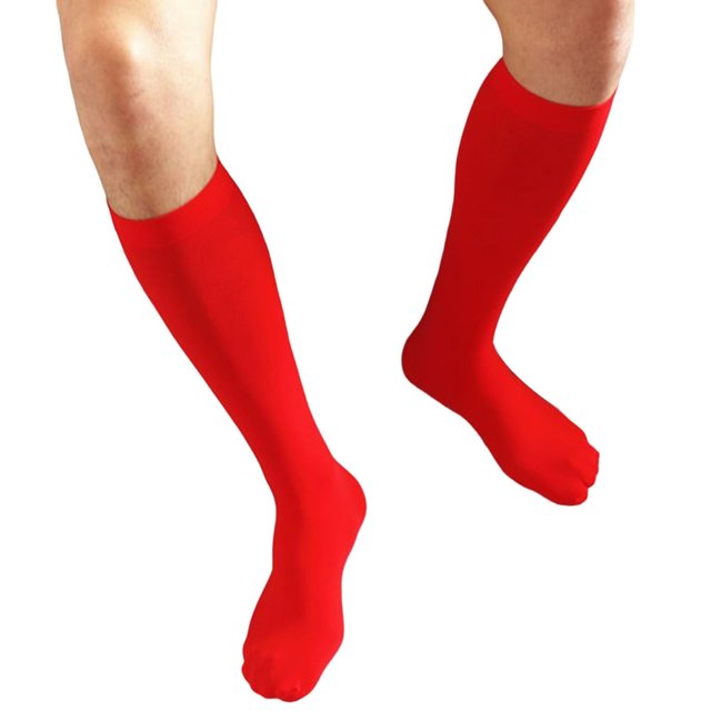 MesaSe 1 Pair Candy Color Anti-slip Smooth Men Socks Knee High Invisible Seamless Tube Socks