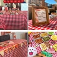 thumbnail image 4 of Penkiiy Checkered Tablecloth 554 x 108 Inch Plastic Plaid Tablecloth Vinyl Tablecloth with Flannel Backing Party Table Cloth Oilcloth Waterproof Tablecloth, 4 of 9