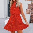 thumbnail image 1 of EGNMCR Robes d'Été Femmes Tendance 2024 Mode Femmes Robe Décontractée à Imprimé Floral Sans Bretelles à Volants Bandage, 1 of 7