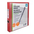 thumbnail image 3 of Pen + Gear 1" Deluxe View Vinyl Binder, O-Ring, RED, 3 of 4
