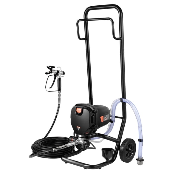 VEVOR 750W Stand Airless Paint Sprayer, 3000PSI High Efficiency Electric Airless Sprayer With Cart, Fine And Even Painting Effect