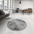 thumbnail image 4 of Ahgly Tapis d'Intérieur Lavable en Machine Carré Transitionnel Gris Fumé, 5 Pieds Carré, 4 of 7