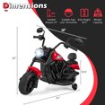 thumbnail image 3 of Gymax Moto pour Enfants avec Phare, Musique, Roues Stabilisatrices, Pédale pour Garçons et Filles, Rouge, 3 of 10