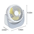 thumbnail image 2 of EGNMCR Fan Desktop Small Fan Rechargeable Desktop Fan Portable Office Student Dormitory Home Mini Fan Mute Small fan, 2 of 6