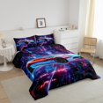 thumbnail image 3 of Erosebridal Racing Car Bedding Sets Full with Comforter,Gradient Geometric Duvet Insert,Race Car Bedroom Decor,Reversible,3pcs, 3 of 7