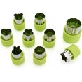 thumbnail image 3 of BPA-Free Mini Vegetable Cutter Shapes, Stainless Steel Safety Blades For DIY Recipes, Set Of 9 Pieces For Compact Storage And Decorative Food Art, 3 of 8