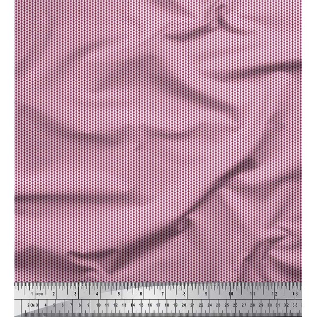 Soimoi Poly Georgette Fabric Geometric Small Print Fabric by The Yard 42 Inch Wide