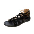 thumbnail image 1 of CAROOTU Sandales Plates Respirantes à Bout Rond Chaussures de Plage d'Été pour Femmes Vintage, 1 of 7