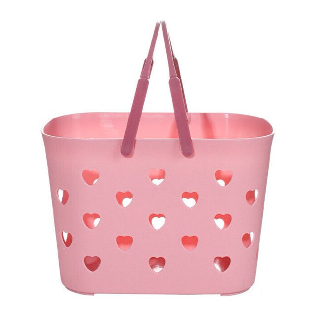 Plastic Shower Caddys Basket Bathroom Organizer with Handle Hollow Out Caddys