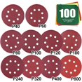 thumbnail image 1 of 40-800 Grit, For Wood, Metal & Glass, Orbital Sander Compatible 125mm Velcro Sanding Discs Assortment, 100 Pack, 1 of 5