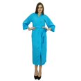 thumbnail image 1 of Bimba Peignoir Long Uni pour Femmes avec Ceinture, Modal Doux en Coton, Enveloppant, Rond, Uni, 1 of 7