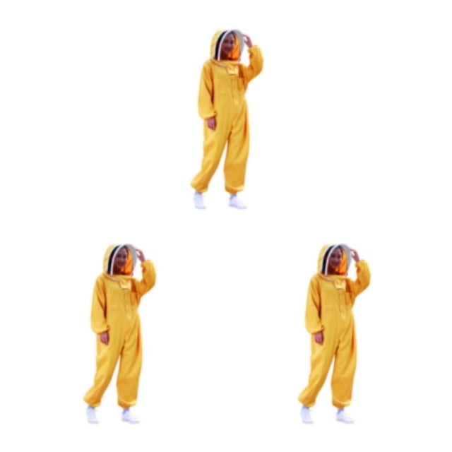 Maytalsory Beekeeper Suit For Safety Protection Lightweight And Portable For Beekeeping Activities Cotton Beekeeper Costume yellow L 3Set