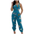 thumbnail image 1 of Birdeem Womens Jumpsuits Overalls with Suspenders and Printing Casual Rompers, 1 of 7