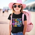 thumbnail image 2 of TZEWGL Cute Letter Print Short Sleeve Crewneck Basic Shirt For Toddler Blouse For Kids size 8-9T, 2 of 5