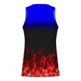 thumbnail image 4 of Penkiiy Débardeur de Sport pour Homme Décontracté Mode à Imprimé Flamme, Col Rond, 2TG, Rouge, 4 of 4