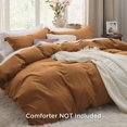 thumbnail image 2 of Bedsure Pumpkin Duvet Cover Queen Size - Soft Prewashed Queen Duvet Cover Set, 3 Pieces, 1 Duvet Cover 90x90 Inches with Zipper Closure and 2 Pillow Shams, Comforter Not Included, 2 of 6