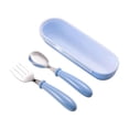 thumbnail image 2 of Uuiauoio Stainless Steel Foldable Travel Utensil Set Portable Spoon Fork and Storage Box Camping Hiking Picnic Office Lunch Compact Reusable Tableware Kit, 2 of 6