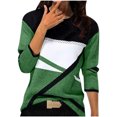 thumbnail image 2 of Jsaierl 2024 Automne Hauts à Manches Longues pour Femmes Col Rond Confortables T-Shirts Graphiques Géométriques Tendance Chemises Amples Décontractées Habillées Blouses de Travail, 2 of 3