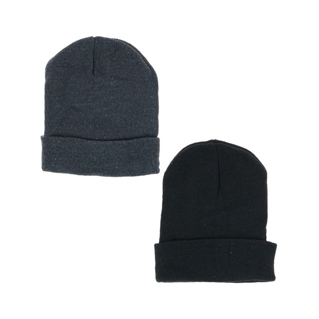 Polar Extreme Basic Winter Beanie Cuff Cap (2 Pack) (Men's)