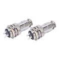 thumbnail image 1 of Metal Socket Connector, 2pcs 20mm Aviation Plug Socket Connector Silver Plated Copper Contact for Mechnical Equipment, Electronics Cable Connectors, 1 of 8