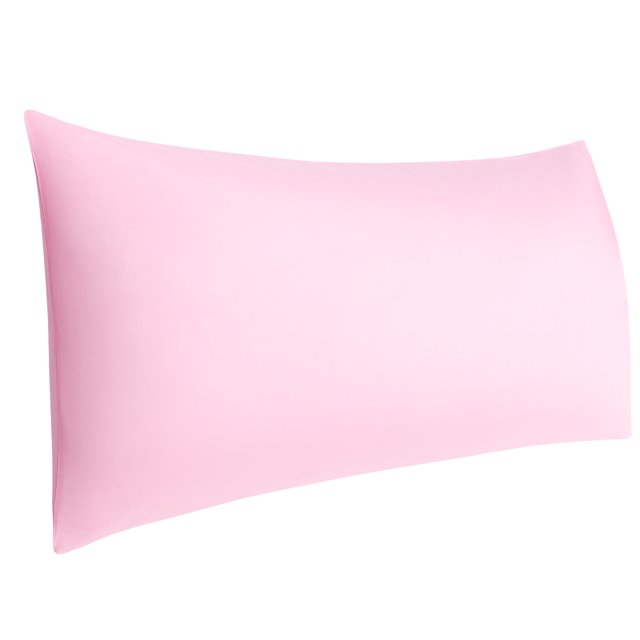 PiccoCasa Body Pillowcase 300 Thread Count Egyptian Cotton Pillowcase Standard Pink