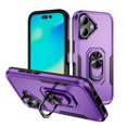 thumbnail image 1 of [PST] iPhone 16 Ring Case, Dual Layers Heavy Duty Magnetic Hard Kickstand Case with Ring Stand, 1 of 5
