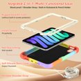 thumbnail image 3 of Case for iPad Mini 7 A17 Pro 2024/Mini 6 2021 8.3 Inch 7th/6th Gen with Butterfly Stand, Shockproof Protective Tablet Cover with Pencil Holder Shoulder Strap for Kids Girls, Colourful Red, 3 of 7