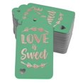 thumbnail image 1 of Inkdotpot Rose Gold Foil Paper Hang Tags Love Is Sweet Wedding Favor Tags 100 Pack, 1 of 6
