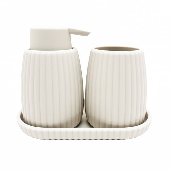 Mainstays 3-Piece Bathroom Accessory Set, White
