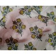 thumbnail image 4 of oneOone Silk Tabby Fabric Leaves & Floral Block Print Fabric By Yard 42 Inch Wide, 4 of 4