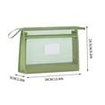 thumbnail image 3 of SLYNSHome Mesh Zipper Pouch Transparent Lightweight Nylon File Folders,A4 Size Multi-Layer Subject Document Organizer Accessories Storage Bag for Office Supplies - Green, 3 of 6
