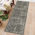 thumbnail image 1 of HOMERRY Washable Runner Rug 2x6 Entryway Rug Boho Tribal Runner Rug for Hallway Vintage Print Distressed Runner Carpet Non-Slip, Green, 1 of 7