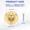 thumbnail image 2 of Uxcell Flush Pull Ring Handles, 316 Stainless Steel Round Recessed Doors Pull Hidden Boat Hatch Latch with Screw Gold, 2 of 7