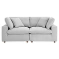 thumbnail image 3 of Modway Commix 2 Piece Down Filled Overstuffed Sectional Sofa Set in Light Gray, 3 of 10