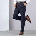thumbnail image 2 of Dagugfen Mens Dress Pants High Waist Button Fitted Breathable Business Casual Work Pants Solid Color, 2 of 9