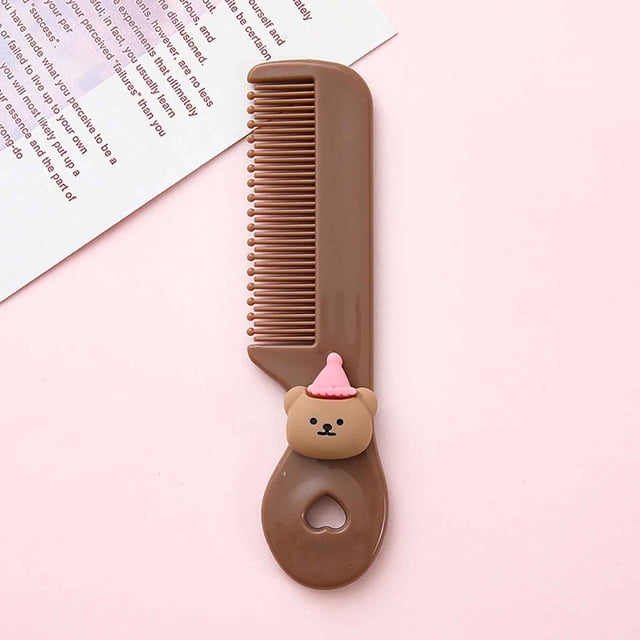 Portable Mini Hair Comb for Sensitive Scalp - Gentle Detangling Grooming Tool for On-the-Go, Car, Purse or Home Bathroom Essentials